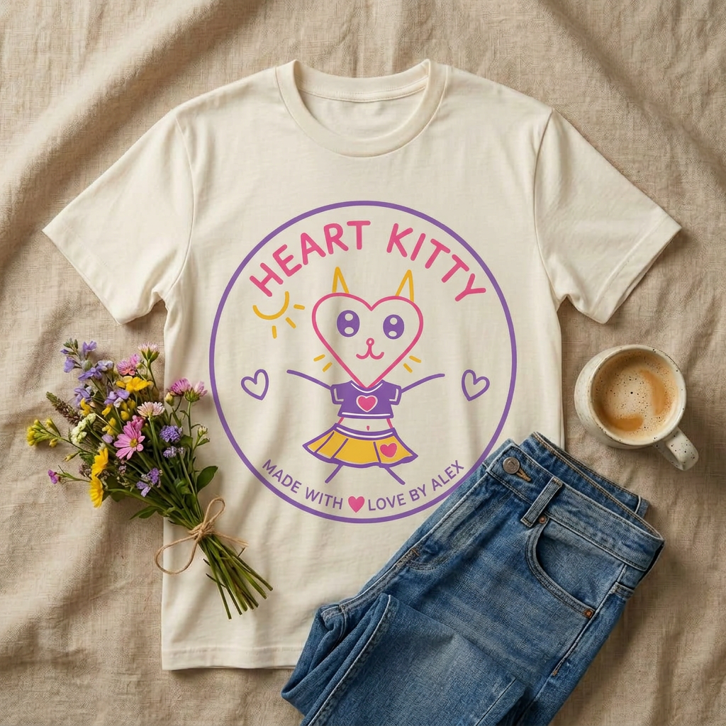 Crop Top Kitty in Natural — close-up detail 3